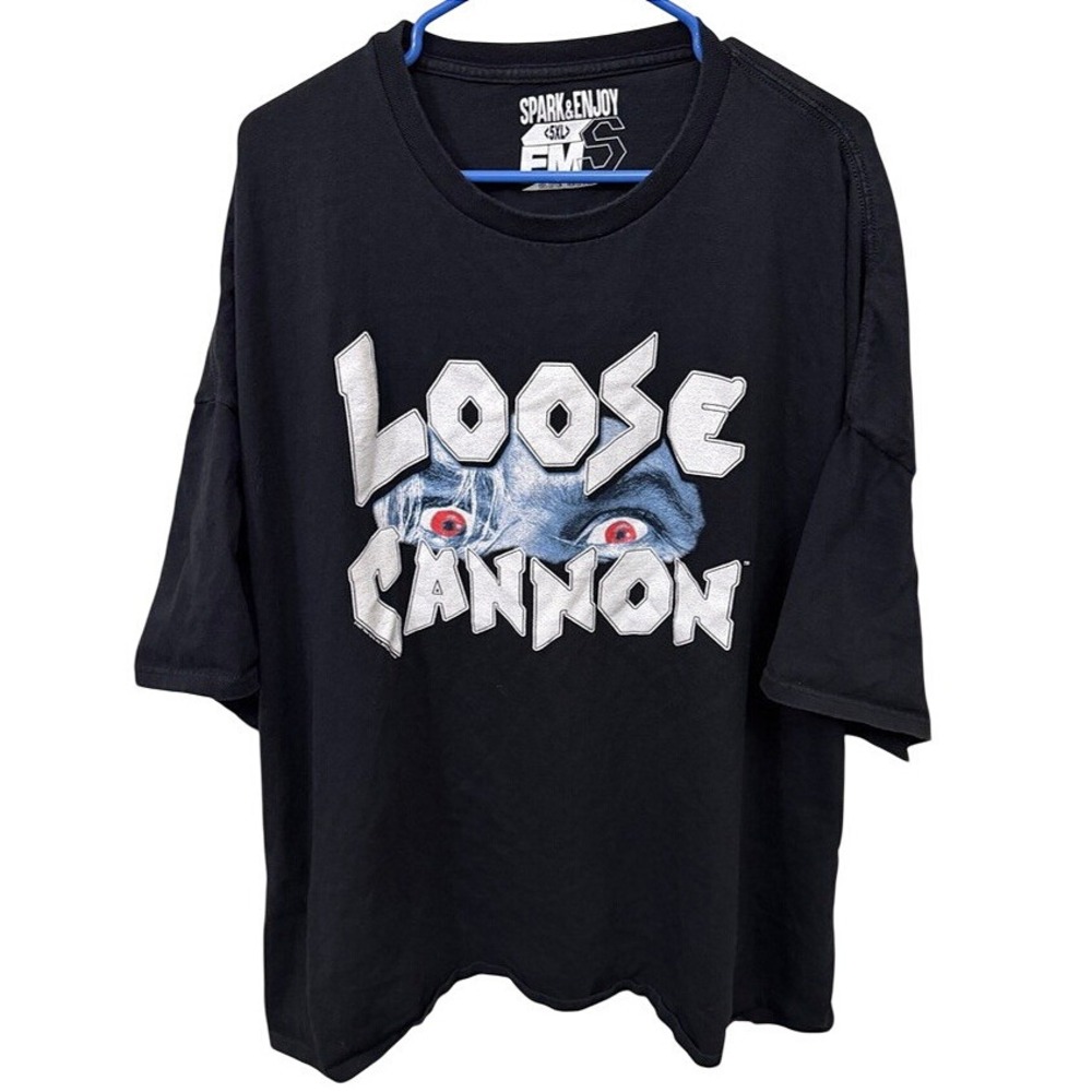 Brian Pillman Loose Cannon WWF Graphic T-Shirt Black 5XL Modern Vintage Rare OOP